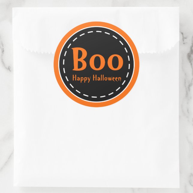 Pegatina Redonda Pegatinas de Halloween Boo (Bolso)