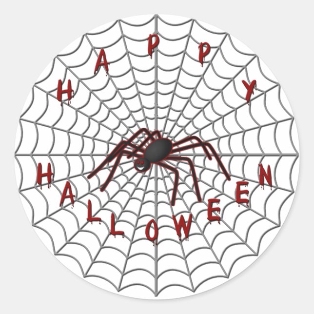 Pegatina Redonda Pegatinas de Halloween felices (Anverso)