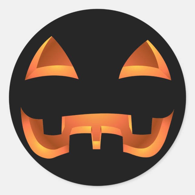 Pegatina Redonda Pegatinas de Halloween Pegatinas de calabaza perso (Anverso)