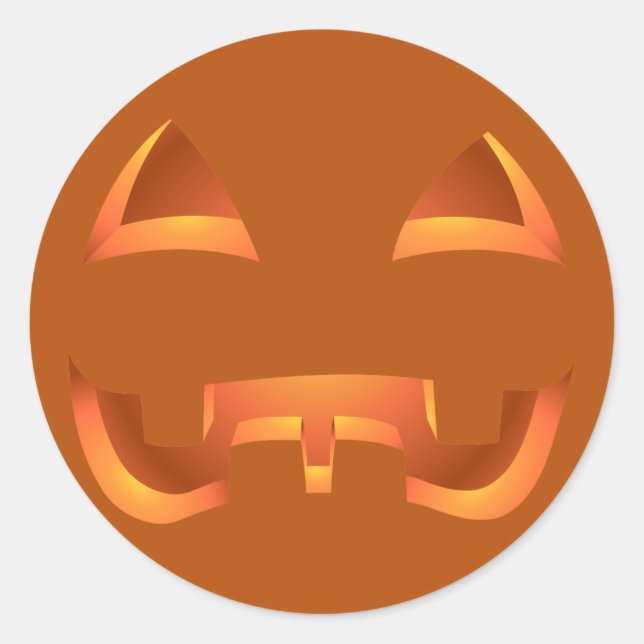 Pegatina Redonda Pegatinas de Halloween Pegatinas de calabaza perso (Anverso)