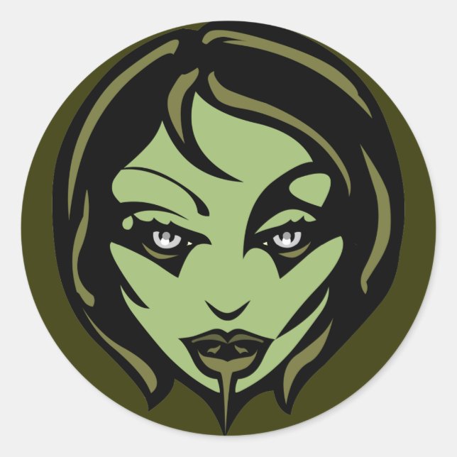 Pegatina Redonda Pegatinas de Halloween Pegatinas zombies personali (Anverso)