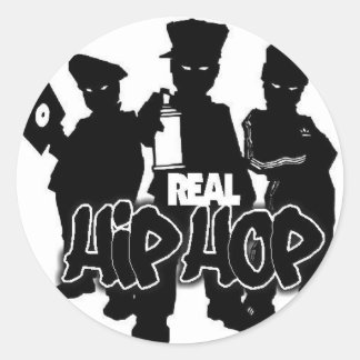 Pegatina Redonda Pegatinas de Hip Hop Real