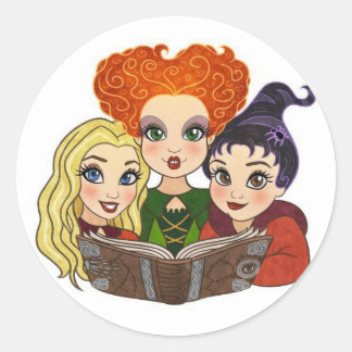 Pegatina Redonda Pegatinas de Hocus Pocus Sisters