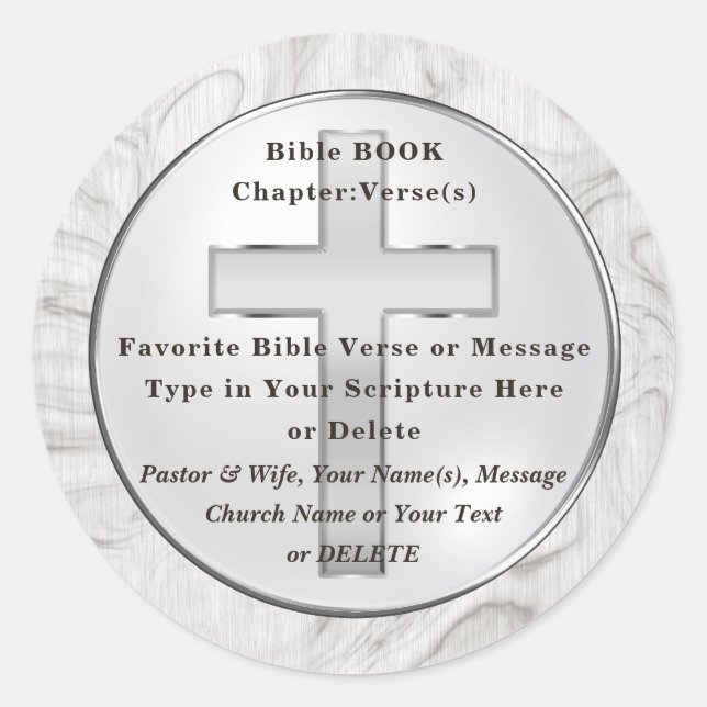 Pegatina Redonda Pegatinas de iglesia personalizados para sobres y  (Anverso)