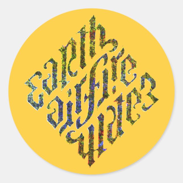 Pegatina Redonda pegatinas de Iluminati Diamond (Anverso)