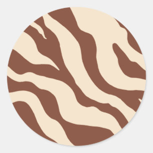 Pegatina Redonda Pegatinas de impresión de cebra