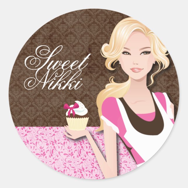 Pegatina Redonda Pegatinas de ingredientes de panadería (Anverso)