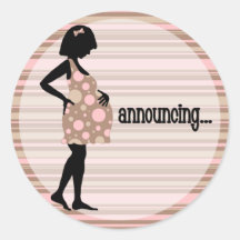 Pegatinas de Invitación de bebé rosa