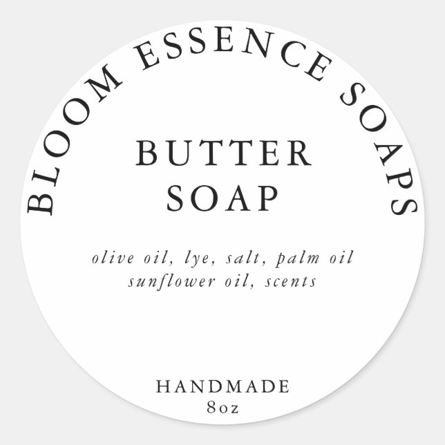 Pegatina Redonda Pegatinas de jabón (Anverso)