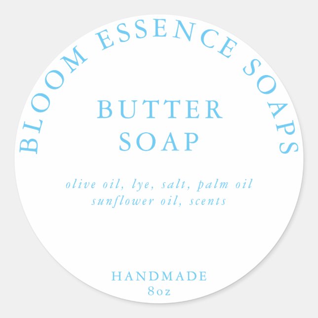 Pegatina Redonda Pegatinas de jabón (Anverso)