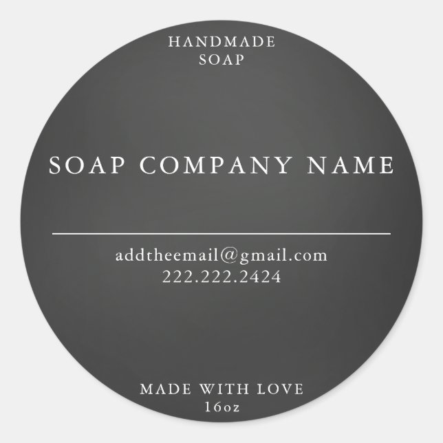 Pegatina Redonda Pegatinas de jabón (Anverso)