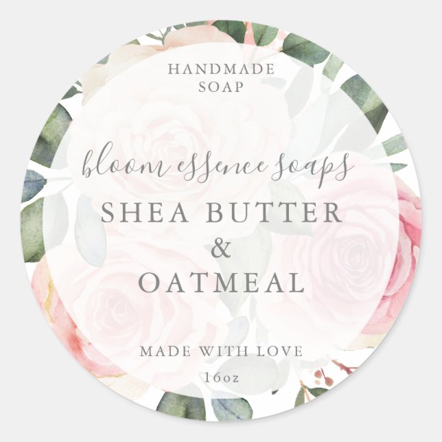 Pegatina Redonda Pegatinas de jabón (Anverso)