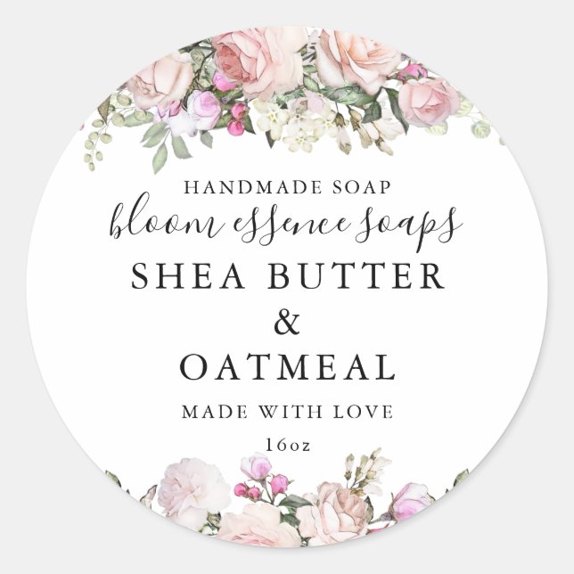 Pegatina Redonda Pegatinas de jabón (Anverso)