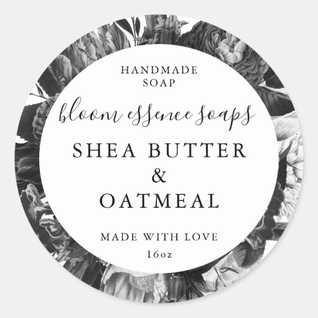 Pegatina Redonda Pegatinas de jabón personalizables (Anverso)