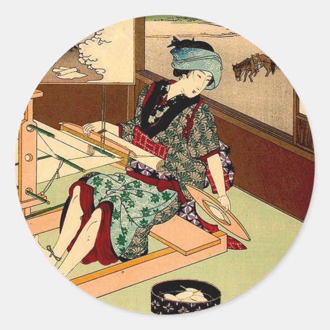 Pegatina Redonda Pegatinas de Japón (Anverso)