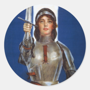 Pegatina Redonda Pegatinas de Joan of Arc