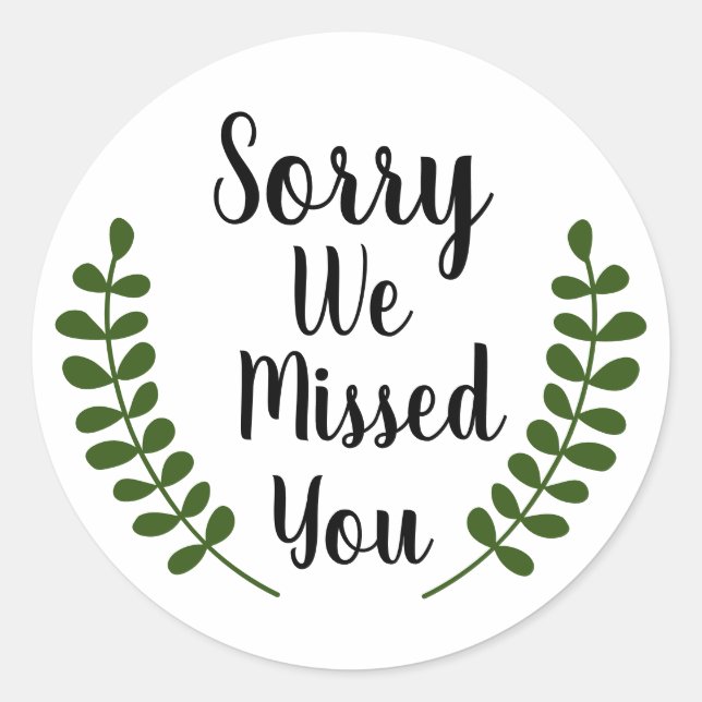 Pegatina Redonda Pegatinas de JW Lamentamos Haber Perdido Los Sumin (Anverso)