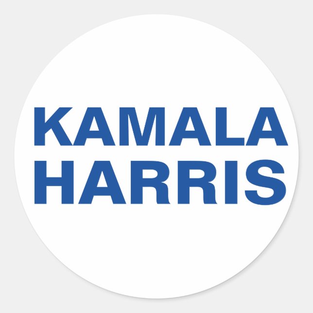 Pegatina Redonda Pegatinas de Kamala Harris (PERSONALIZABLE) (Anverso)