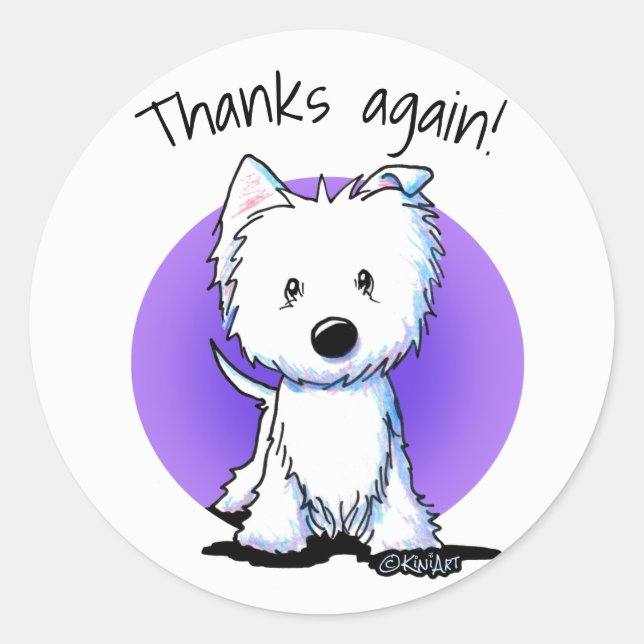 Pegatina Redonda Pegatinas de KiniArt TY2 (Anverso)