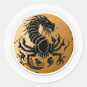 Pegatina Redonda Pegatinas de la academia zodiaca