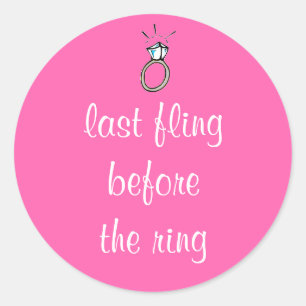Pegatina Redonda Pegatinas de la Bachelorette Party