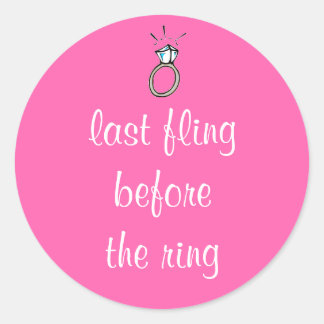Pegatina Redonda Pegatinas de la Bachelorette Party