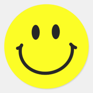 Pegatina Redonda Pegatinas de la cara feliz