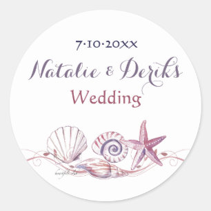 Pegatina Redonda Pegatinas de la colección de Shell