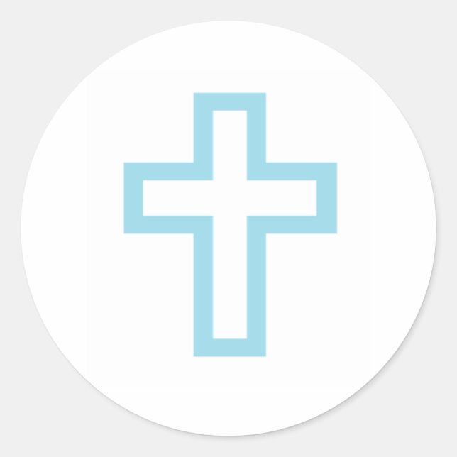 Pegatina Redonda pegatinas de la "Cruz Azul" (Anverso)