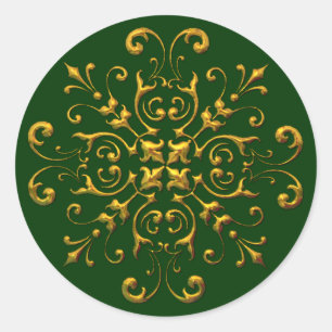 Pegatina Redonda Pegatinas de la escama del oro de la apariencia