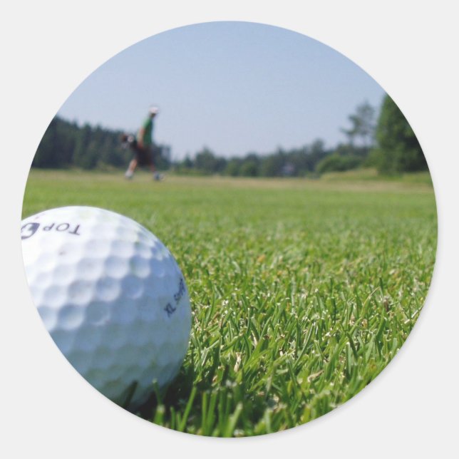 Pegatina Redonda Pegatinas de la Fairway Golf (Anverso)