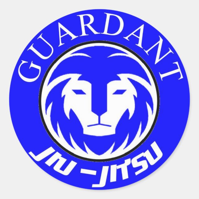 Pegatina Redonda Pegatinas de la Guardia BJJ (Anverso)