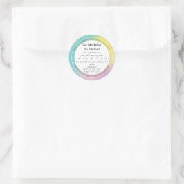 Pegatina Redonda Pegatinas de la ley de alimentos para artesanías d