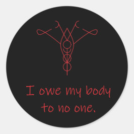 Pegatina Redonda Pegatinas de la libertad en ayunas