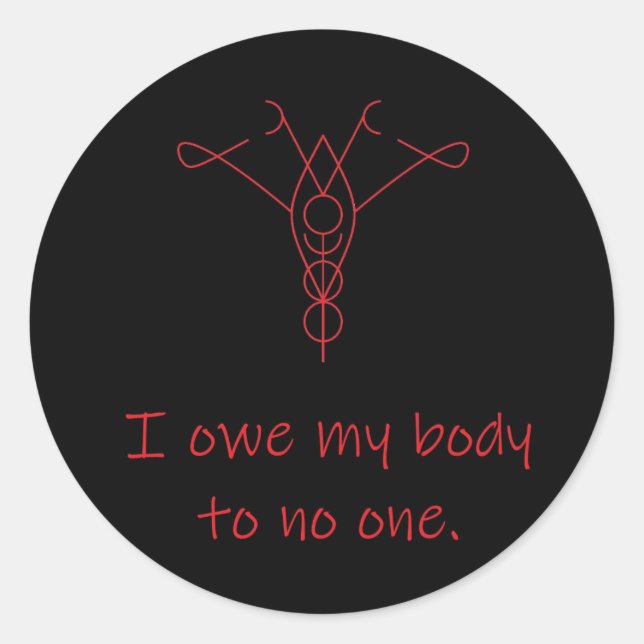 Pegatina Redonda Pegatinas de la libertad en ayunas (Anverso)