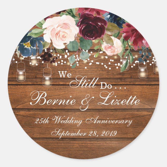 Pegatina Redonda Pegatinas de la Marina Rusa de Borgoña (Anverso)