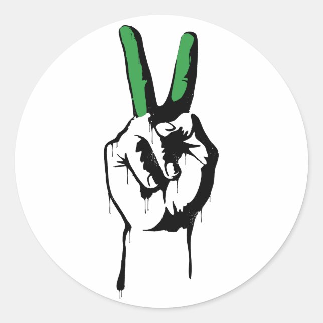 Pegatina Redonda Pegatinas de la Paz de Irán (Anverso)