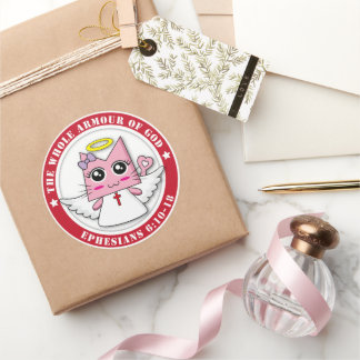 Pegatina Redonda Pegatinas de la Ronda Angel Ga Ga