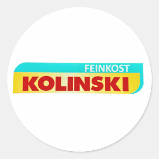 Pegatina Redonda Pegatinas de la Ronda Clásica Feinkost kolinski me