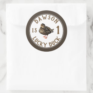 Pegatina Redonda Pegatinas de la Ronda de Duck