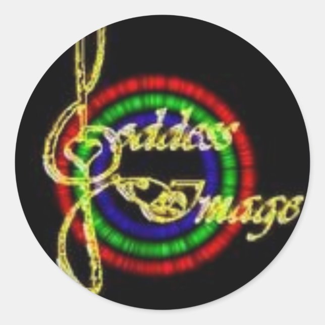 Pegatina Redonda Pegatinas de la ronda de imágenes de la diosa (Anverso)