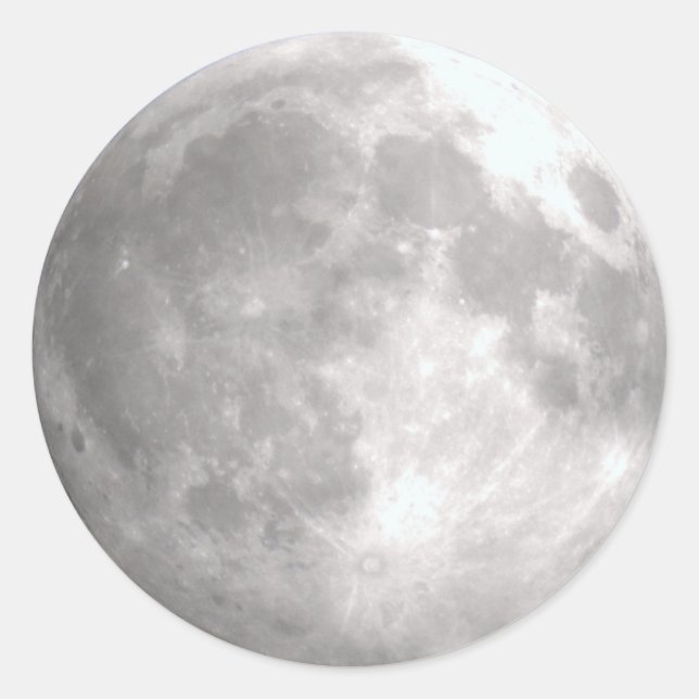 Pegatina Redonda Pegatinas de la ronda de la luna llena (Anverso)