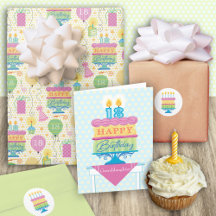 Pegatinas de la Ronda de Pasteles de Cumpleaños