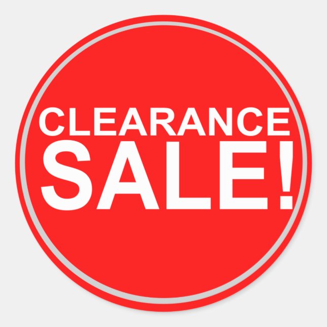 Pegatina Redonda Pegatinas de la ronda de ventas de compensación (Anverso)