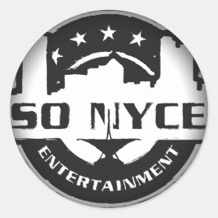 Pegatina Redonda Pegatinas de la ronda negra de moda