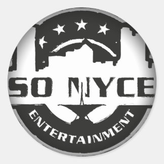 Pegatina Redonda Pegatinas de la ronda negra de moda