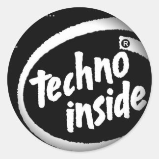 Pegatina Redonda Pegatinas de la ronda negra de moda