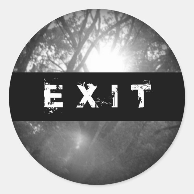 Pegatina Redonda Pegatinas de la ronda negra de moda (Anverso)