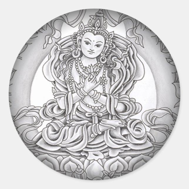 Pegatina Redonda Pegatinas de la ronda negra de moda (Anverso)