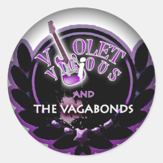 Pegatina Redonda Pegatinas de la ronda negra de moda